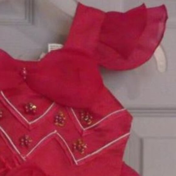 White  Pink Flower Girl Wedding Party Dress Girls Size 2 NWT - Picture 3 of 3